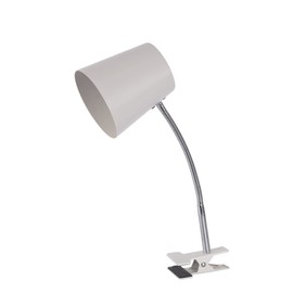 Lexi Lighting Ellie Table Lamp, White, Clamp Desk Lamp with Adjustable Neck, E27,Metal Shade, Perfect Reading Light for Any Desk or Table