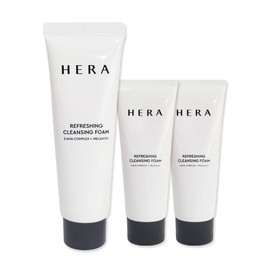HERA 헤라 리프레싱 클렌징 폼 160m + 50ml + 50ml 리뉴얼 모공 딥클렌징 Hera Refreshing Cleansing Foam 160ml + 50ml + 50ml Renewal Pore Deep Cleansing