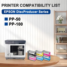 KSUMEI PP50 PP100 Ink Cartridges Set PJIC1 PJIC2 PJIC3 PJIC4 PJIC5 PJIC6 for DiscProducer PP-50 PP-100 Printers 6-Pack (Black, Cyan, Magenta, Yellow, Light Cyan, Light Magenta)