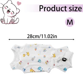 Tabanzhe Cat Surgery Recovery Suit-Breathable Kitten Onesie Bodysuit Soft Comfortable Anti Licking Cat Spay Recovery Wound Protector Suit for Cats After Surgery(M/Style B)