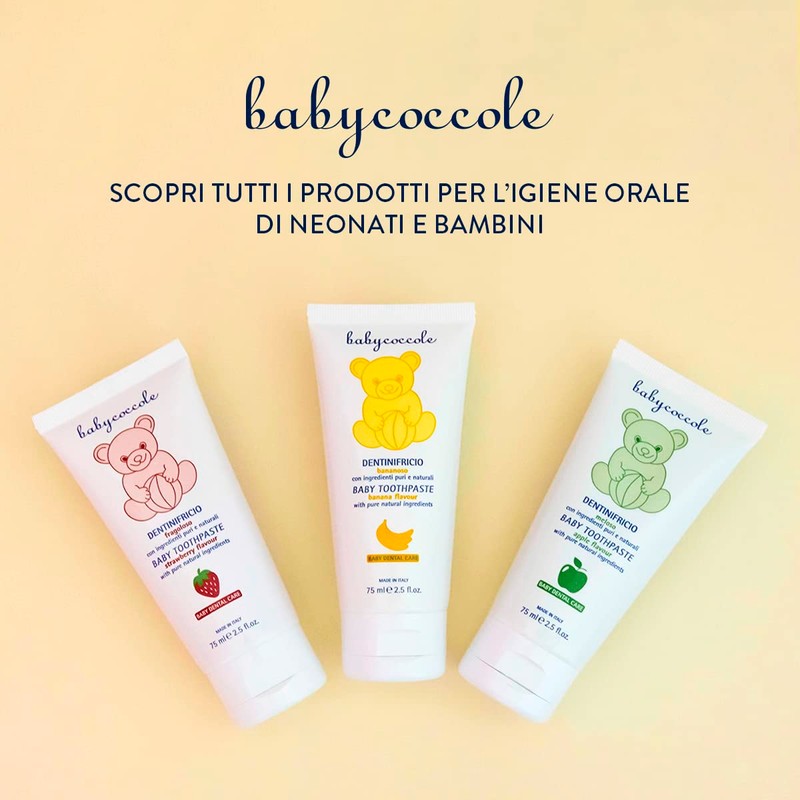 Babycoccole Set of 6 Toothpaste for Children 0-6 Years with