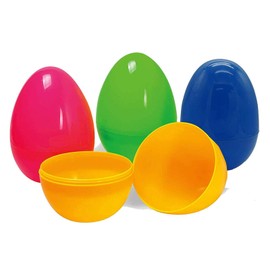 Nyicey 24 Fillable Plastic Easter Egg Hunt Party Supply Pack - 2.5" Assorted Color Plastic Eggs