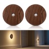Motion Sensor Night Light Wood Rechargeable Battery-Powered Stick-On Step Lights