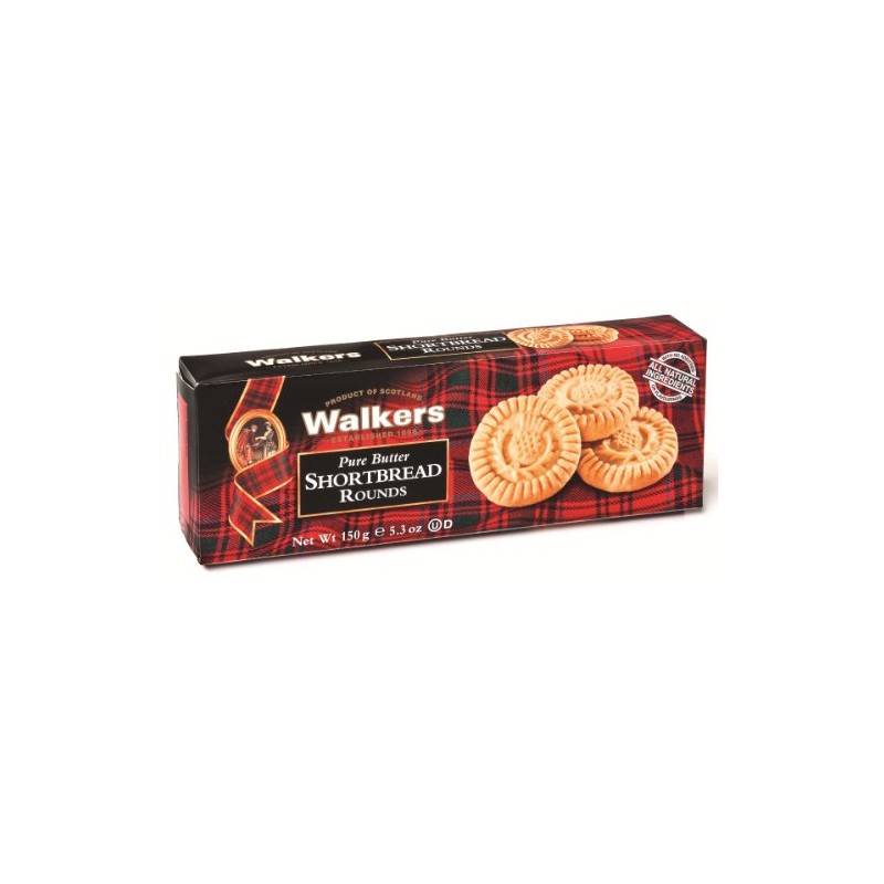 Walkers Shortbread Rounds, 5.3-Ounce Boxes (Pack of 12)