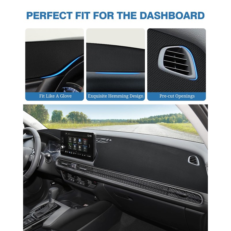 FIILINES Dash Cover Honda HR-V 2023 2024 HRV, Dashboard Mat