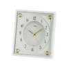 SEIKO CLOCK EMBLEM HR592W EMBLEM Alarm Crystal White Marble Analog