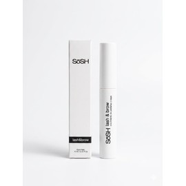 Sosh Sérum para Crecimiento de Pestañas y Cejas, Sin Hormonas, Con Extracto de Bardana, Pestañas Más Gruesas y Largas, Vegano y Cruelty Free.10 Ml