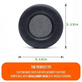 URS2GO Precise-Fitting Shockproof Pair of Replacement Ear Pads Cushion Cover Compatible with Skullcandy Hesh Hesh 2.0 Headphones