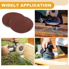 Partuto 10 Pcs 6inch 40 Grit Universal Sanding Discs - Round Hook and Loop Sandpaper - White Paper Red