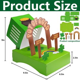 RunNico St. Patrick's Day Leprechaun Trap Kit - St. Patrick's Day DIY Craft Kit - St Patricks Day Party Supplies to Catch a Leprechaun for St. Partrick Day Home Party Festival Decor(Cage)