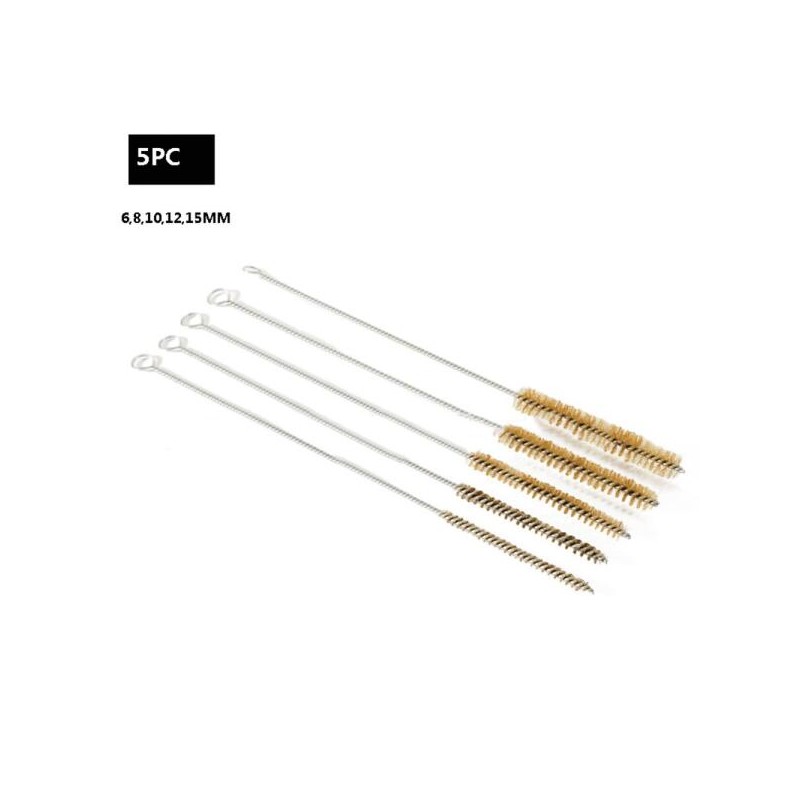 10PCS 청소 브러쉬 스테인레스 스틸 황동 파이프 실린더 와이어 브러시