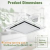 Fuairmee Bathroom Exhaust Fan with Light, 110CFM Vent Fan with