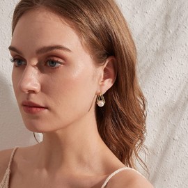 Pearl Earrings Gold Pearl Drop Earrings Pearl Diamond Earrings Dangle Pearl Earrings Silver Pearl Earrings for Women Sterling Silver Leverback Pearl Earrings White Pearl Earrings Gold Pearl Earrings