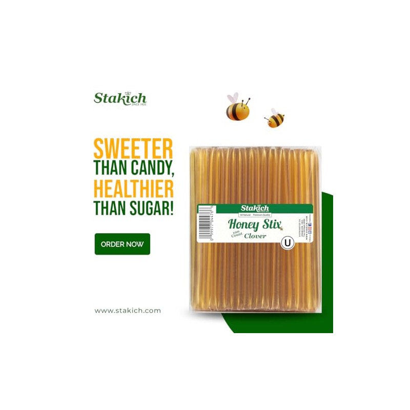 Stakich Clover Honey stix (500 Count)