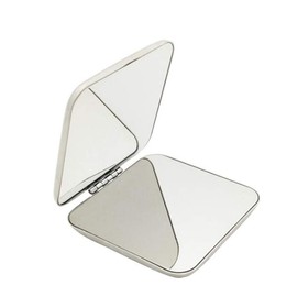 Shatterproof Stainless Steel Ultra Slim Folding Portable Mirror Makeup Unbreakable Camping Mirror For Personal Use,Travelling, Emergency Signaling (Square:5.7 * 5.7CM)