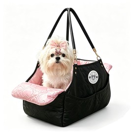 Aikoria Dog Carriers for Small Dogs, Fashionable Design Puppy Purse - Waterproof and Scratch-Resistant, Soft Fur Pad, Pet Carrying Bag for Daily Use and City Walk and Travel