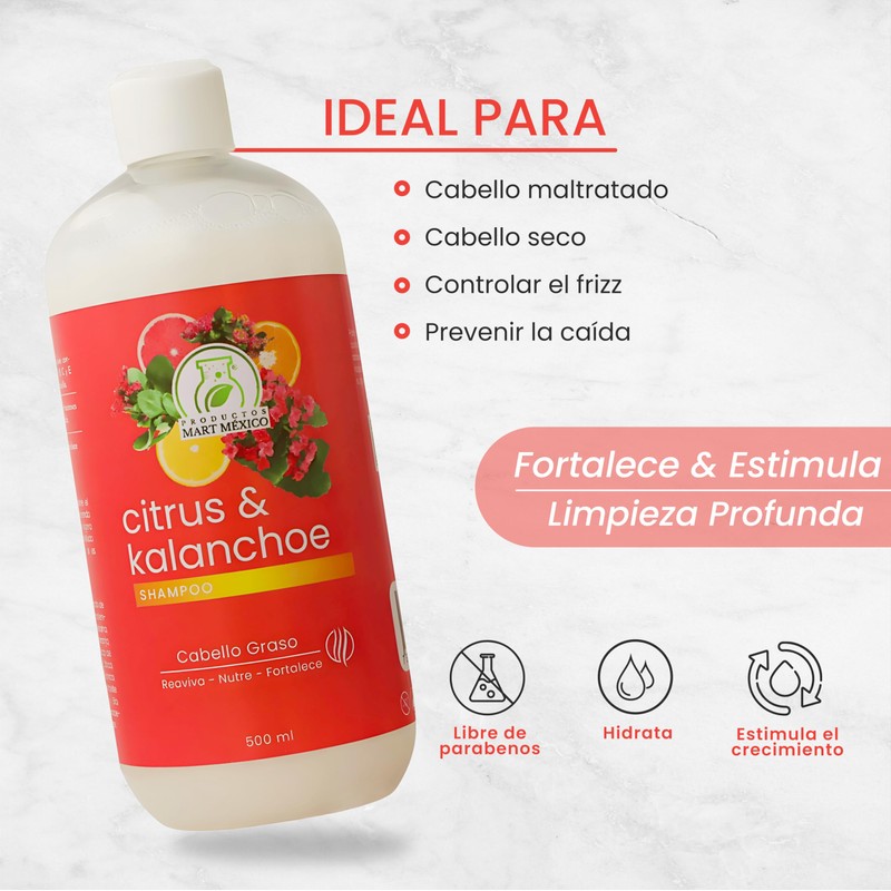 Shampoo Citrus & Kalanchoe Limpieza e Hidratación Productos Mart Mexico