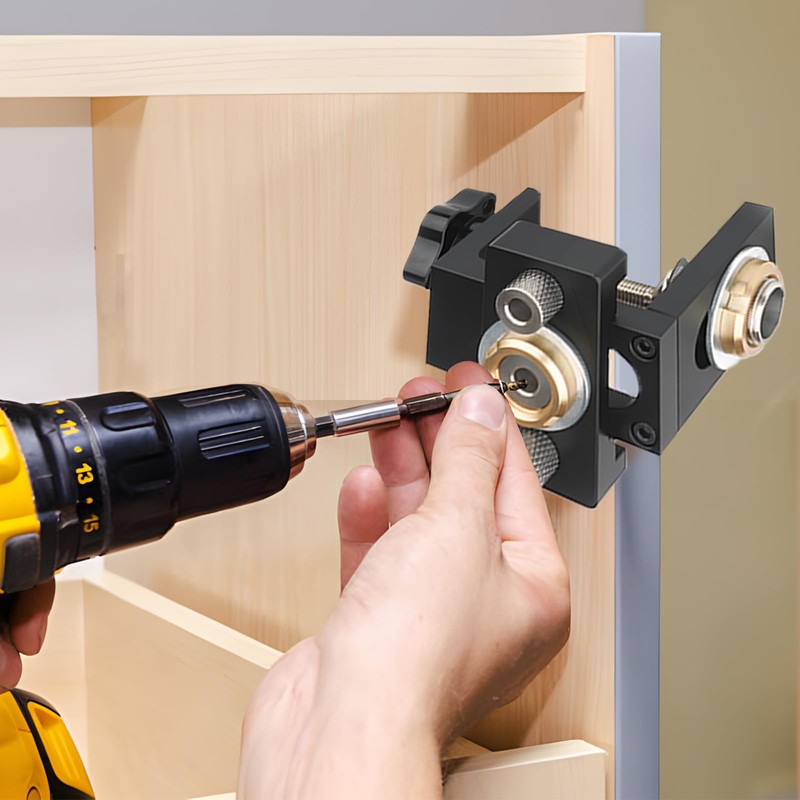 3-in-1 Pocket Hole Jig Kit, 8/10/15 mm Wooden Dowel Drilling