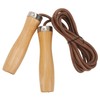 Jump Rope Cowhide Wooden Handle Portable Highly Effective Skipping Rope