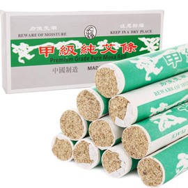 Barelove 30 Rolls Pure Moxa Stick Wormwood Handmade Moxibustion Sticks Mugwort Blunt Rollers Accessories for Neck Waist Knee Back Acupoint Care, Ai Jiu 艾条 艾灸条 三伏天艾灸柱 (3 Box Moxa Sticks)