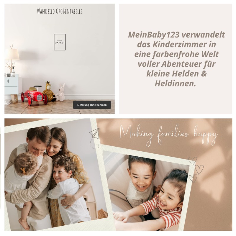 MeinBaby123® 1 x 1 Times Table Poster, Disposable Table Trainer