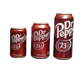 Dr Pepper Scented Candle - 7.5, 12, and 16oz can - Can Size: ALL 3 CANS (7.5,12,16)