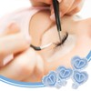 100 Pcs Disposable Glue Rings, Blue Lashes Glue Ring Cup