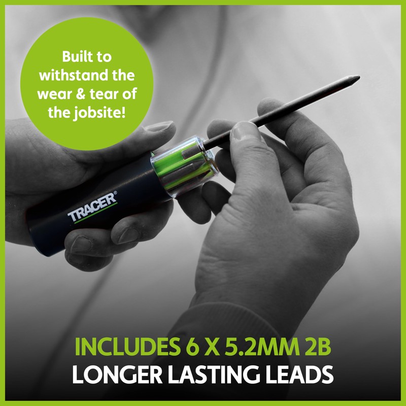 Tracer Tough Construction Pencil Replacement Leads Set - 6 x