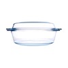 HUSANMP Round Tempered Glass Casserole Dish with Lid, Glass Casserole