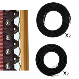 Replacement Cord for Zero Gravity Chair, 4 Pack Universal Replacement Elastic Cords Repair Tool Kit for Sun Loungers, Garden Chairs, Outdoor Recliners, Anti Gravity Chair, Bungee Chairs (Black)