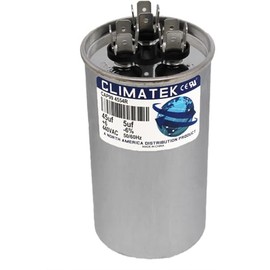 ClimaTek Round Capacitor - fits Carrier # HC98JA046D | 45/5 uf MFD 370/440 Volt VAC