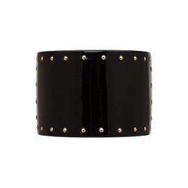 France Luxe Studded Ponytail Barrette, Black