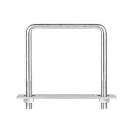 TA-VIGOR M10 Square U-Bolts, 113mm Inner Width 135mm Length 304 Stainless Steel U-Bolts with Nut, Plate for Attaching Piping Conduit Cable Tube Brackets Boat Trailer