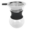 Reusable Glass Coffee Pot with Stainless Steel Filter Manual Drip