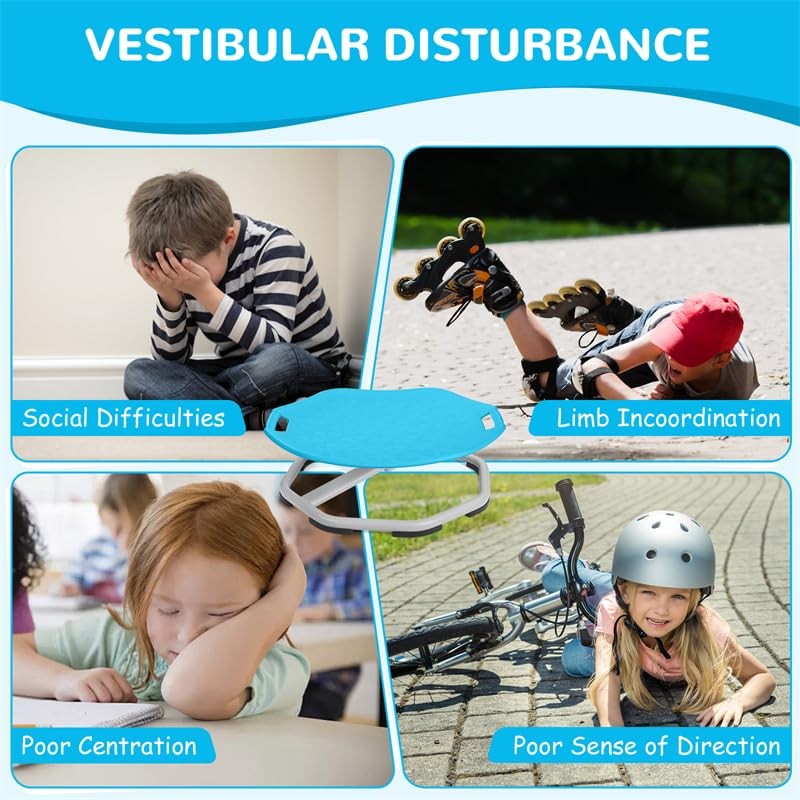 Autism Sensory Spinning Chair with Handle, Sensory Swivel Chair for