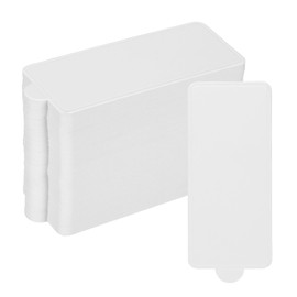 uxcell 100pcs Mini Cake Boards, Mousse Cake Cardboards Rectangle Cake Bases Plates Cupcake Dessert Displays Base Tray for Pastries, Dessert Base - Grease Proof (White)