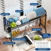 MOUKABAL Over The Sink Dish Drying Rack, Large Stainless Steel