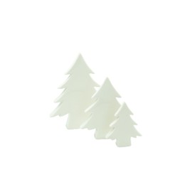 HEITMANN DECO Ceramic Christmas Tree Set of 3 White