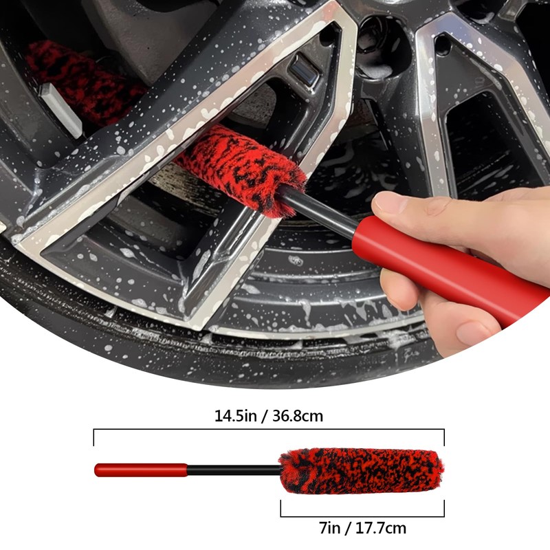 Vytulz 4 Pack Car Wheel Brush Kit - Soft, Scratch-Free