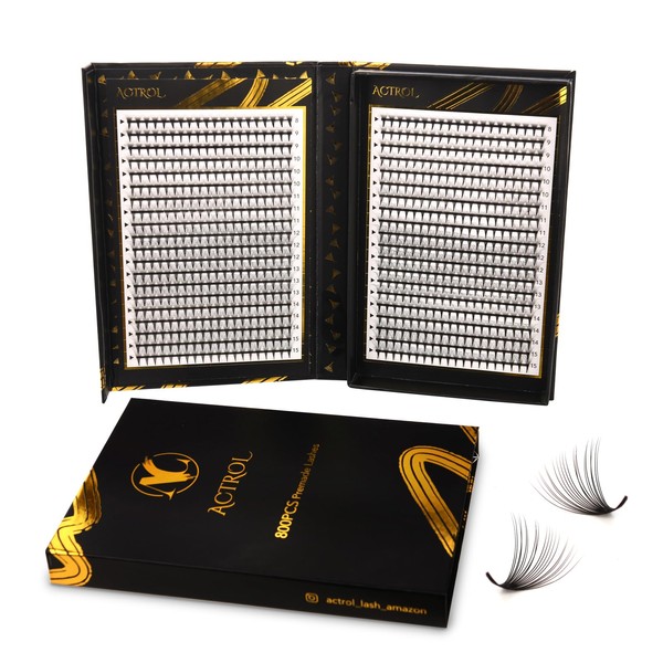 ACTROL Pre Made Fan Eyelash Extensions 20D 0.07 mm C