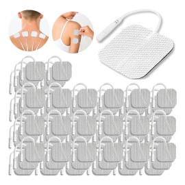 Electrodos Tens 80 Parches Para Electroestimulador 5x5cm Color Blanco