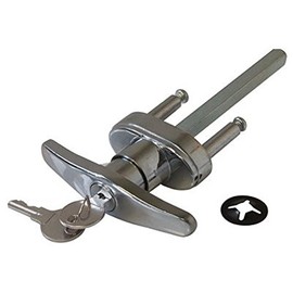 Garage Door Lock T Handle w/2 Keys - Universal Replacement