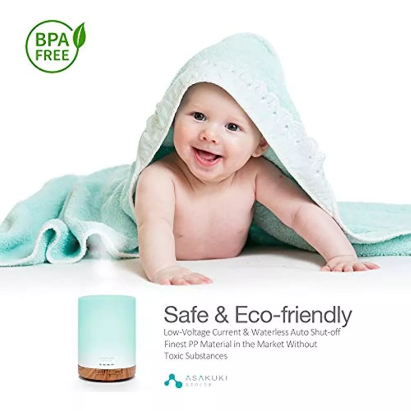 Asakuki Difusor De Aceite Esencial Asakuki 300 Ml, Humidificador Sil