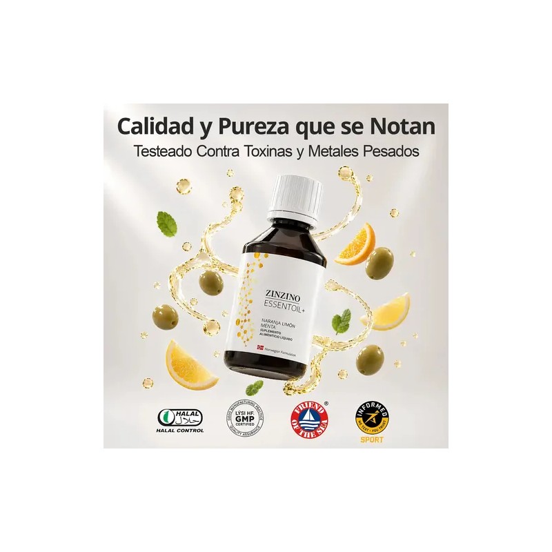 Zinzino Essentoil Omega Vitamina 300ml Naranja Limón Menta