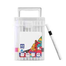 48 Marcadores Acrílicos a Base de Agua para Pintura, Marcadores de Flujo Directo para Arte, Manualidades y DIY, Rotuladores de Colores Vibrantes para Papel, Lona, Cristal, Madera y Más
