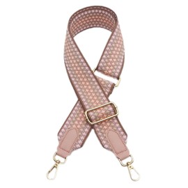 Adjustable Shoulder Strap Bag Strap 80-100 cm, Bag Strap 5 cm Wide, Replacement Shoulder Strap for Bags Shoulder Strap Wide with Gold Carabiner for Shoulder Bags (Pink)