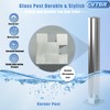 Cvter Glass Railing Post, No-Punch Heavy-Duty Glass Railing with Spigot