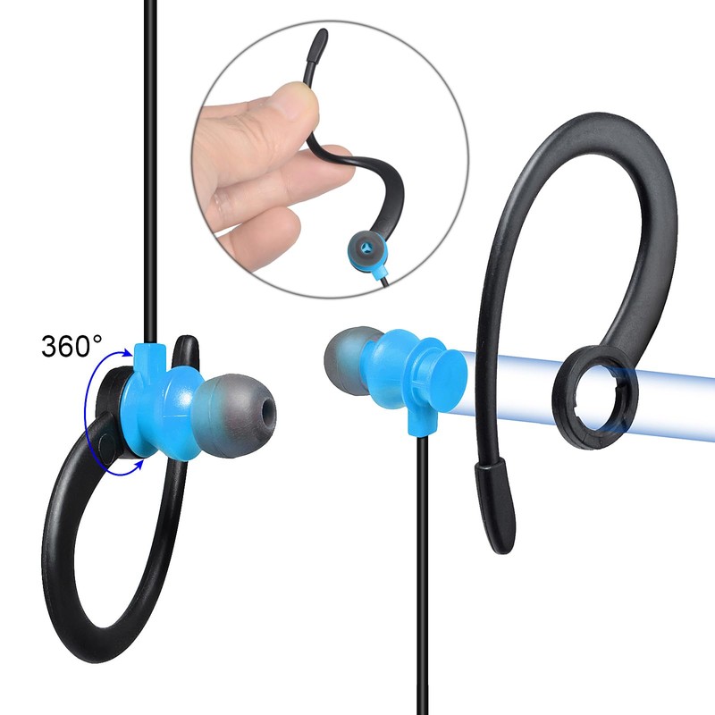 HYSHIKRA G Shape Security Earpiece with PTT, Lightweight Wireless Headset