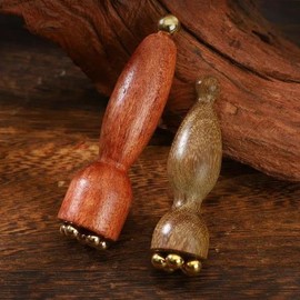 Radiant Beauty Professional Brass & Rosewood Sandalwood 페이셜 Gua Sha 도구 눈 이완 스팟 트리트먼트 [02 Golden Sandalwood] Radiant Beauty Professional Brass & Rosewood Sandalwood Facial Gua Sha Tool Eye Relaxation Spot Treatment [02 Golden Sandalwood]