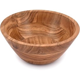 Kimona Fruit Bowl Wooden Fruit Bowl or Candy Bowl, Handcrafted Fruit Basket for Kitchen & Home Décor (22.86cm x 22.86cm x 10.16cm)